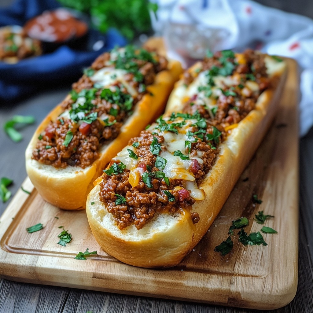 Garlic Bread Sloppy Joes