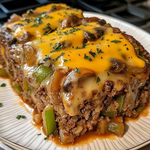 Philly Cheesesteak Meatloaf