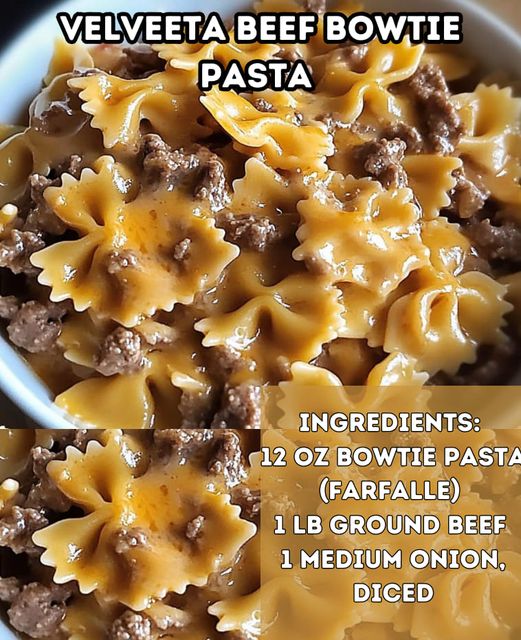 Velveeta Beef Bowtie Pasta