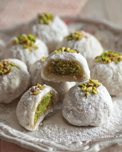 Pistachio Snowball Cookies