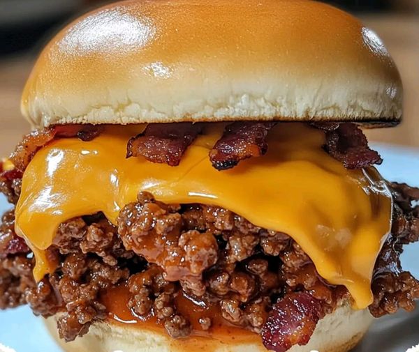 Cheddar Bacon Sloppy Joe Smash