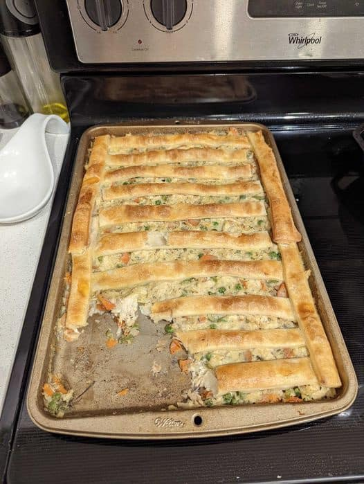 Easy Sheet Pan Chicken Pot Pie Recipe